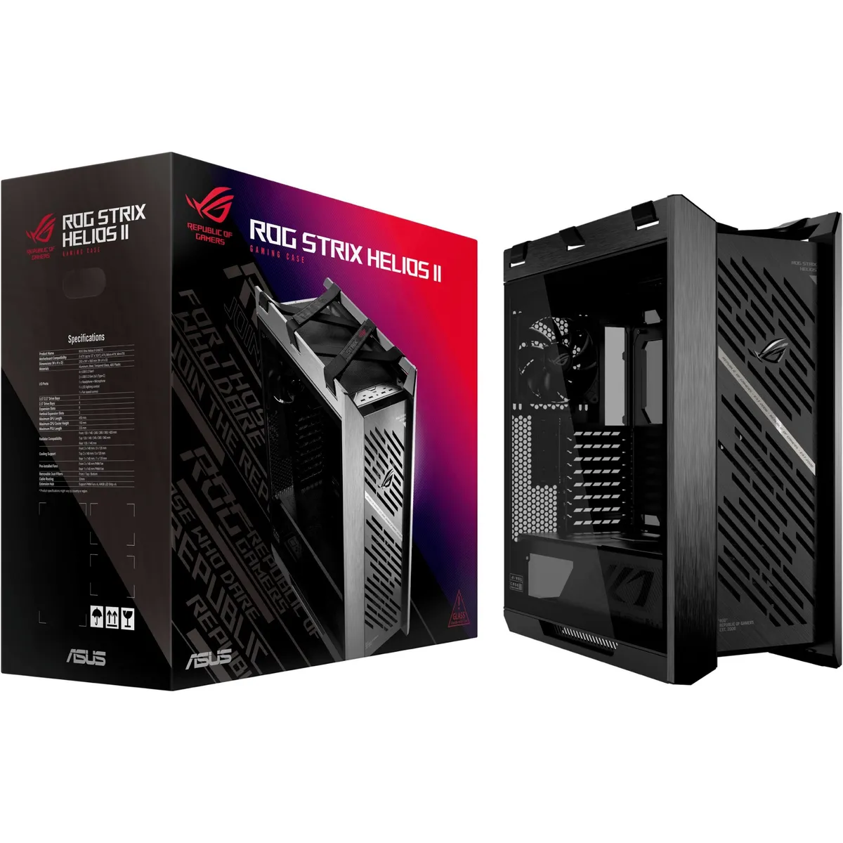 Корпус Asus ROG Strix Helios II GX601S Black (90DC00W0-B39000) - мініатюра 4