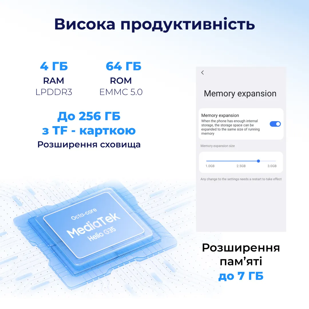 Смартфон Oscal C30 Pro 4/64GB Dual Sim Blue - мініатюра 10