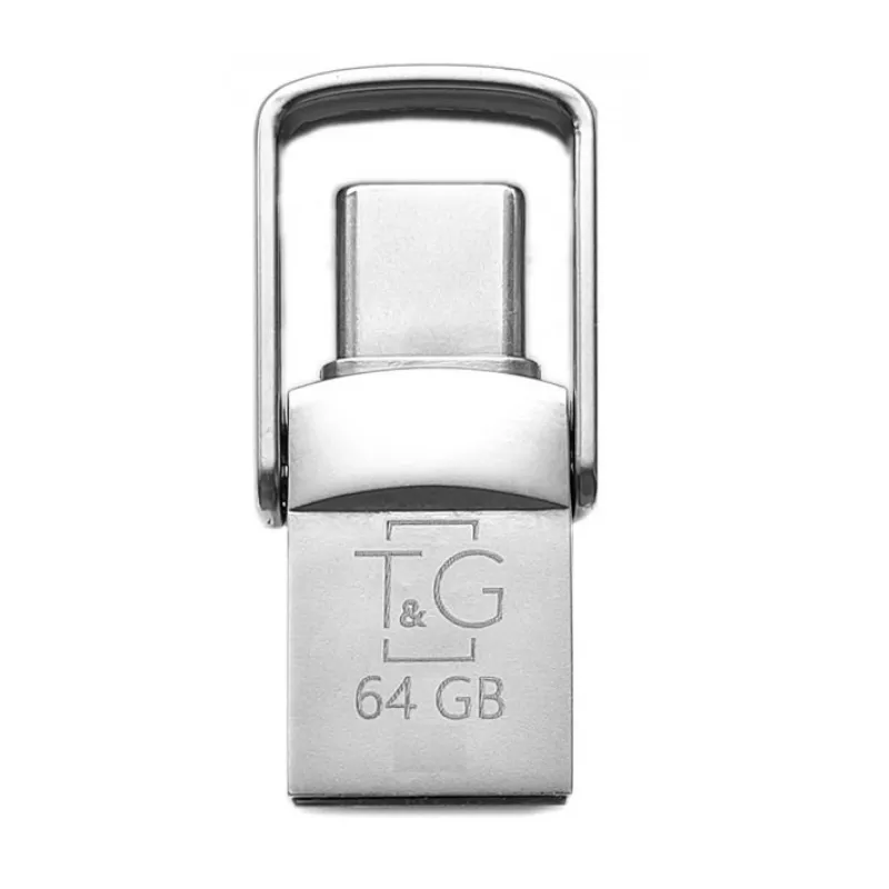 Флеш-накопичувач USB 2.0 64GB Type-C T&G 104 Metal Series Silver (TG104TC-64G) - зображення 1