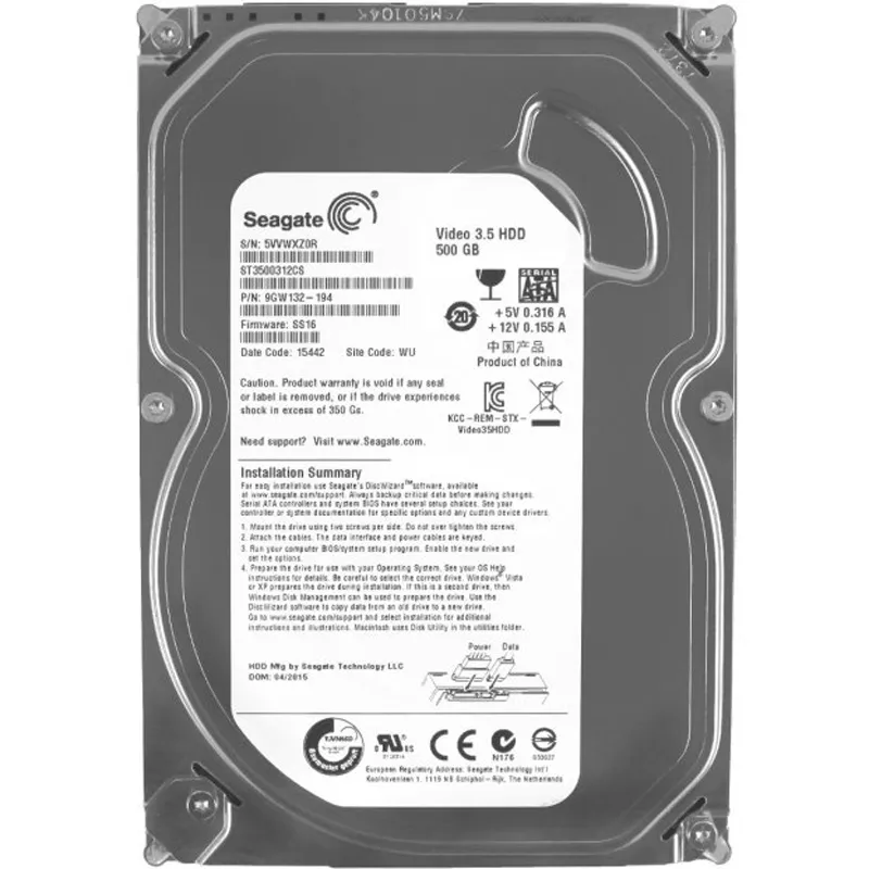 Накопичувач HDD SATA  500GB Seagate 5900RPM 8MB (ST3500312CS) Ref - мініатюра 2