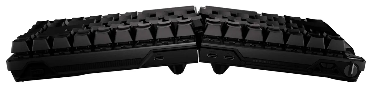 Клавіатура бездротова Asus ROG Falcata Split Magnetic Switch EN RGB Black (90MP043H-BKUA20) - мініатюра 10