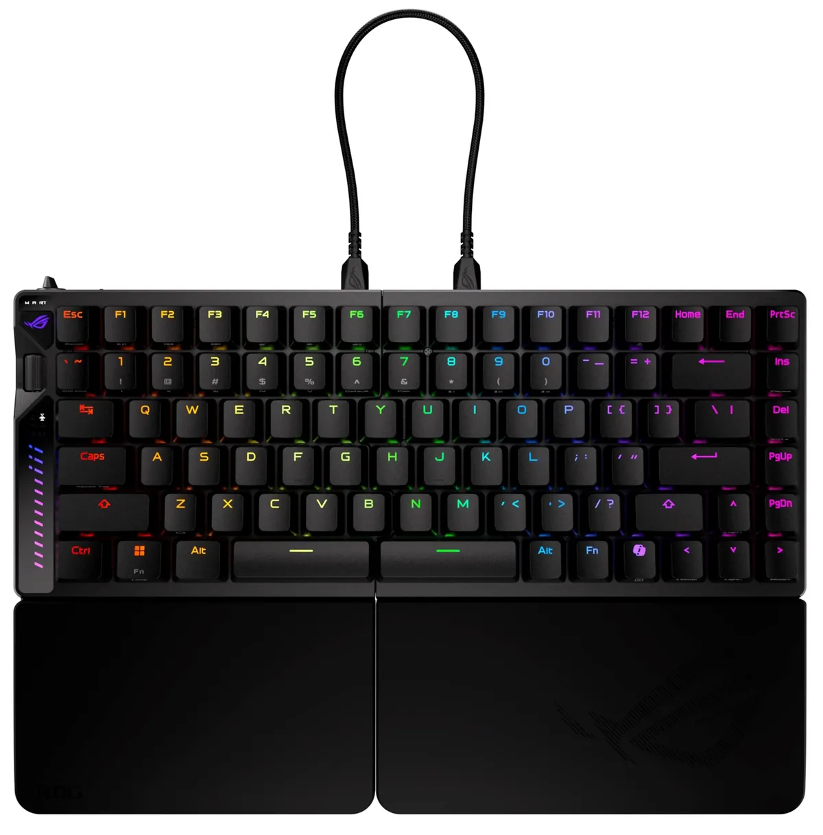 Клавіатура бездротова Asus ROG Falcata Split Magnetic Switch EN RGB Black (90MP043H-BKUA20) - мініатюра 2