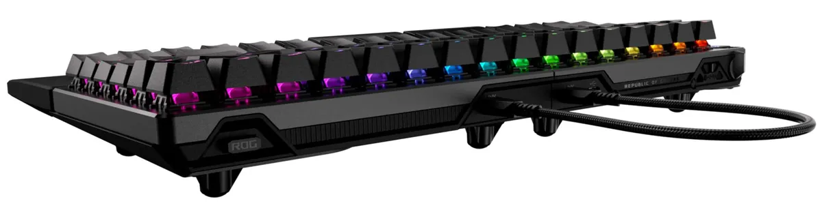 Клавіатура бездротова Asus ROG Falcata Split Magnetic Switch EN RGB Black (90MP043H-BKUA20) - мініатюра 6