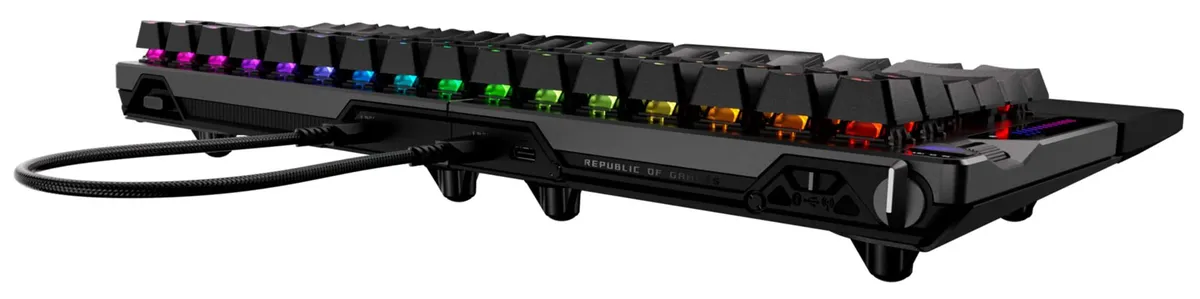 Клавіатура бездротова Asus ROG Falcata Split Magnetic Switch EN RGB Black (90MP043H-BKUA20) - мініатюра 7