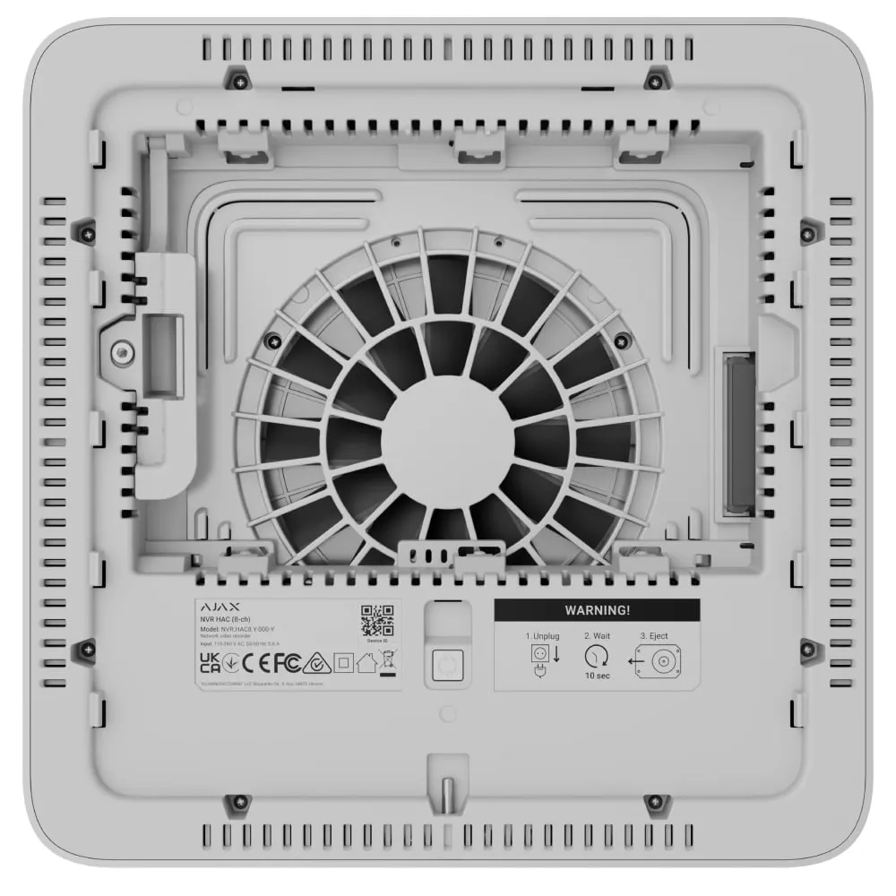 Відеореєстратор Ajax NVR HAC (8ch) (8EU) ASP White - мініатюра 5