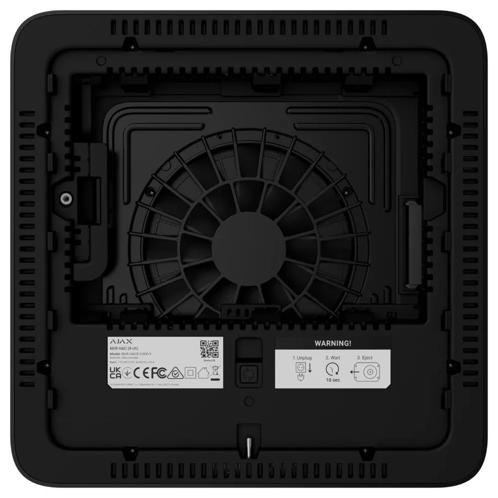 Відеореєстратор Ajax NVR HAC (8ch) (8EU) ASP Black - мініатюра 4