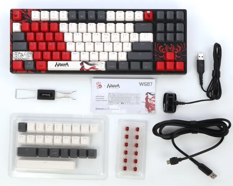 Клавіатура бездротова Bloody WS87 RGB Naraka Black - мініатюра 6