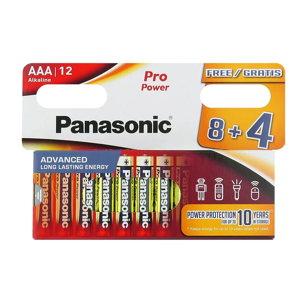 Батарейка Panasonic Pro Power AAA/LR03 BL 12(8+4)шт - зображення 1