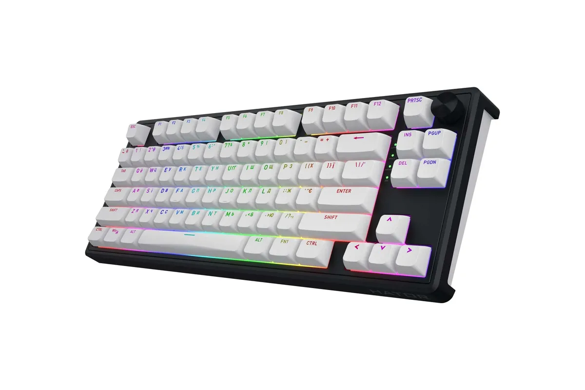 Клавіатура бездротова Hator Skyfall 80 Wireless Black-White (HTK3180UA) - мініатюра 2