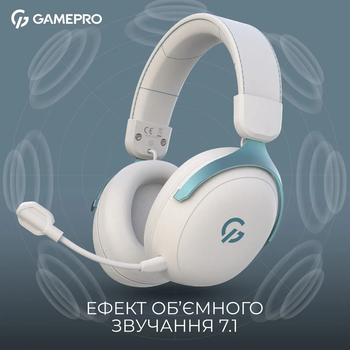 Гарнітура GamePro Asgard Freya Pro White-Blue (HSW201WB) - мініатюра 7