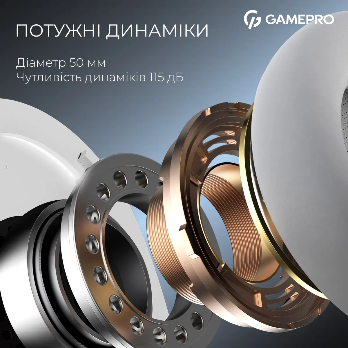 Гарнітура GamePro Asgard Skadi White (HSW191WB) - мініатюра 9