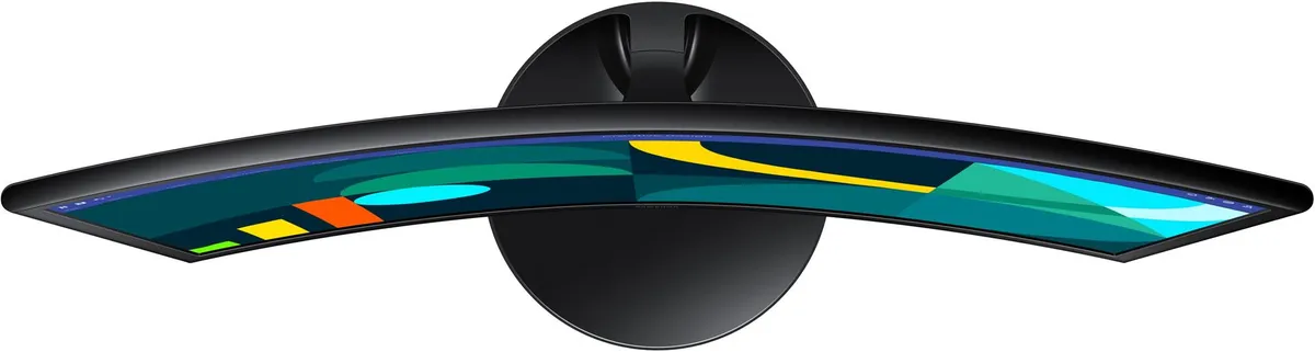 Монiтор Samsung 24" Essential S3 LS24D360 (LS24D360GAIXUA) VA Black Curved 100Hz - мініатюра 3