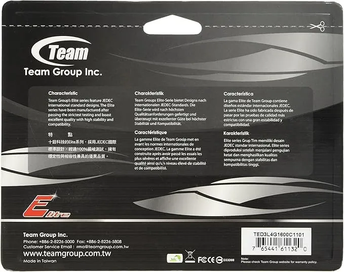 Модуль пам`ятi DDR3 4GB/1600 1,35V Team Elite (TED3L4G1600C1101) - мініатюра 3