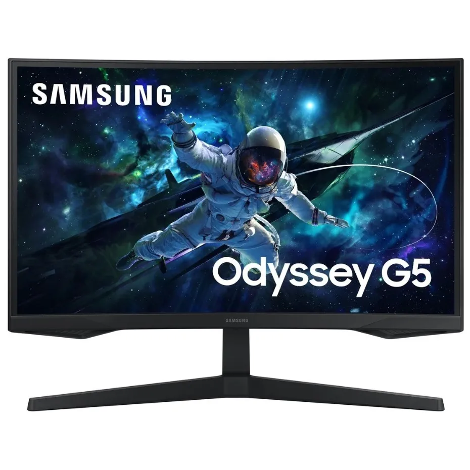 Монiтор Samsung 27" Odyssey G5 S27CG550 Black (LS27CG550EIXUA) VA Black Curved 165Hz - зображення 1