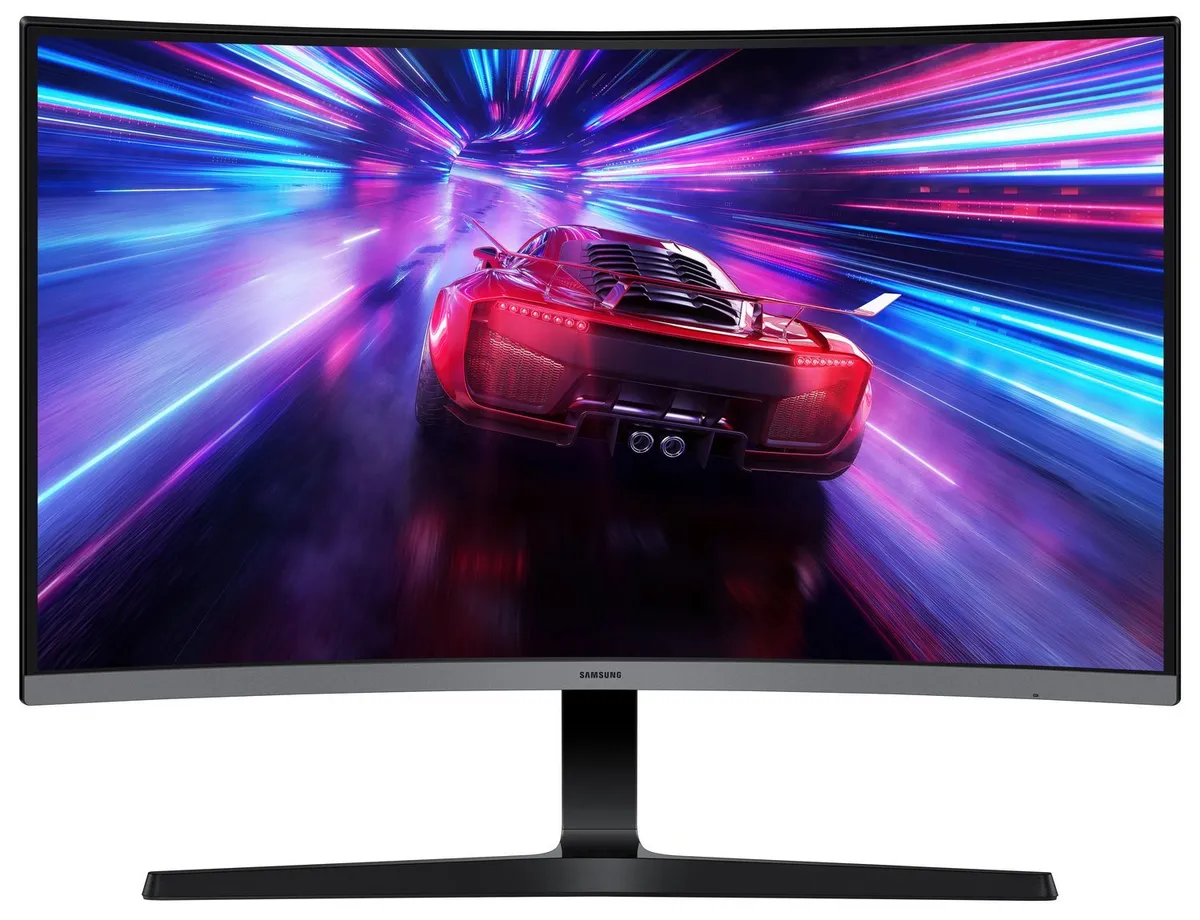 Монiтор Samsung 27" Essential S3 S27D390G (LS27D390GAIXUA) VA Black Curved 100Hz - мініатюра 2
