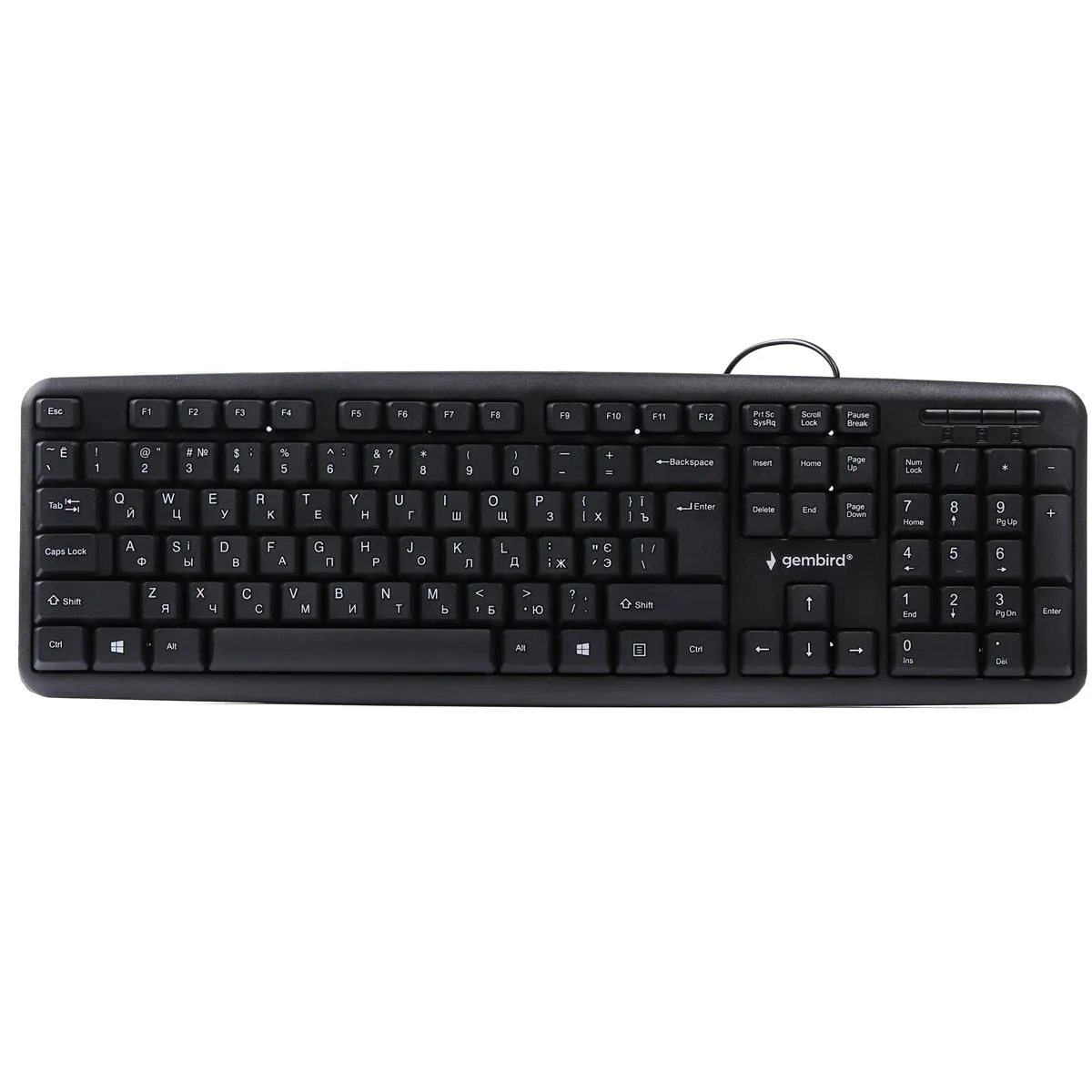 Клавіатура Gembird KB-U-103-UA Ukr Black - мініатюра 4