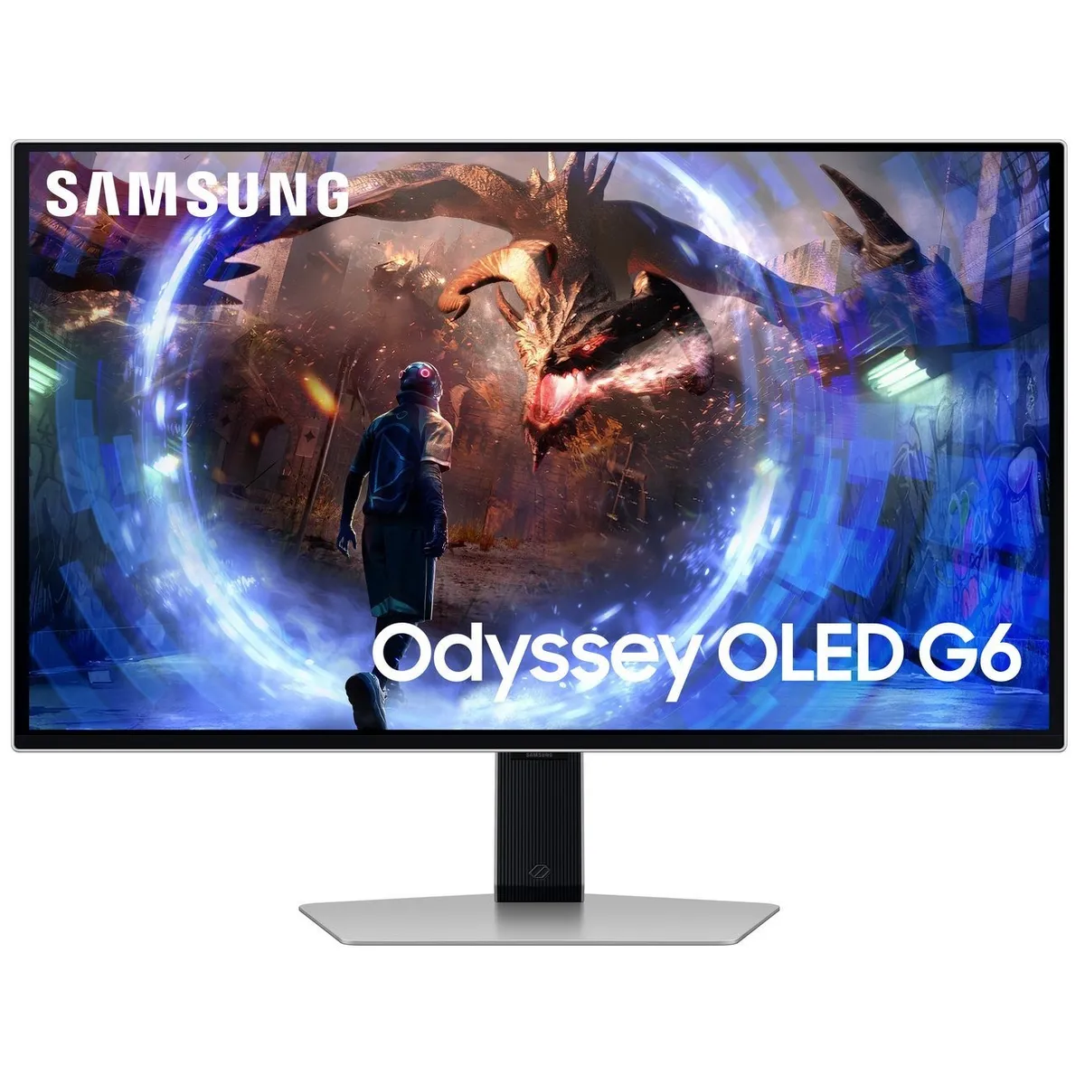 Монiтор Samsung 27" Odyssey G6 LS27DG600 (LS27DG600SIXUA) OLED Silver 360Hz - зображення 1