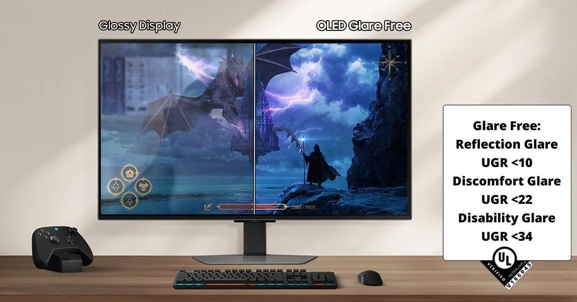 Монітор Samsung 27" Odyssey G8 G81SF (LS27FG812SIXUA) OLED Silver 240Hz - мініатюра 12