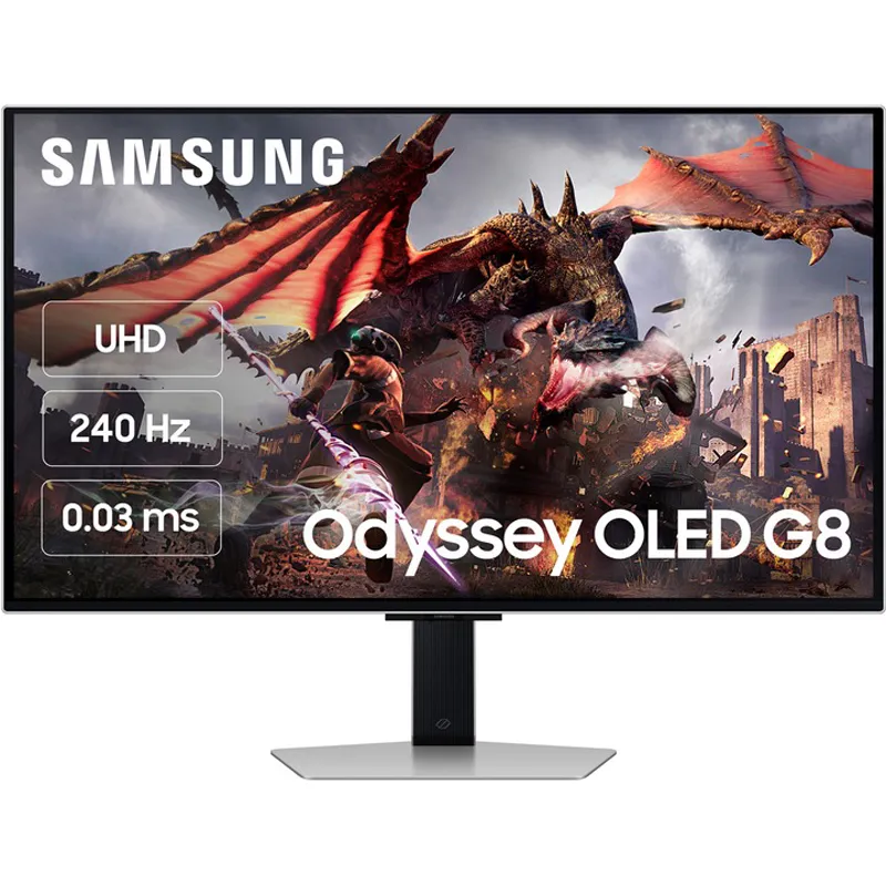 Монітор Samsung 32" Odyssey G80SD (LS32DG800SZXUA) OLED Black Curved 240Hz - мініатюра 19