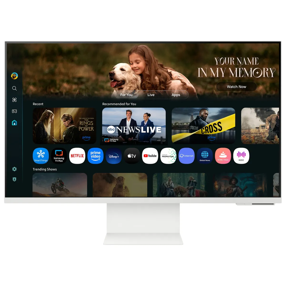 Монітор Samsung 32" Smart M8 (LS32FM803UZXUA) VA White - мініатюра 3
