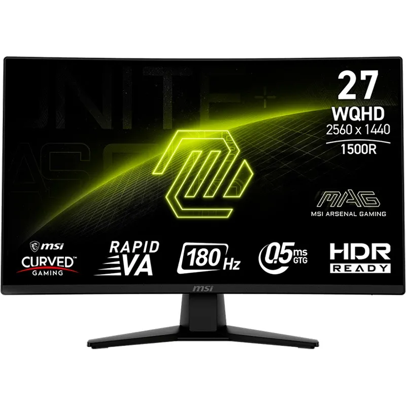 Монітор MSI 27" MAG 274CQF VA Black Curved 180Hz - зображення 1