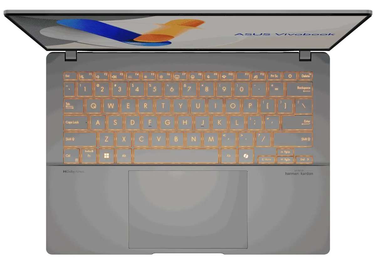 Ноутбук Asus Vivobook S 14 OLED M5406KA-SF150 (90NB15W1-M008H0) Cool Silver - мініатюра 2