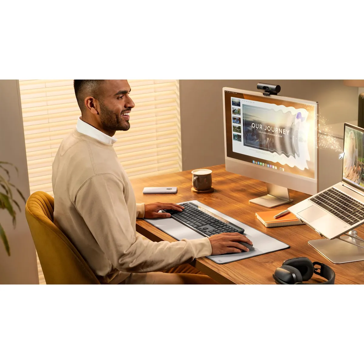Клавiатура бездротова Logitech Slim Solar+ for Business Graphite (920-013779) - мініатюра 6