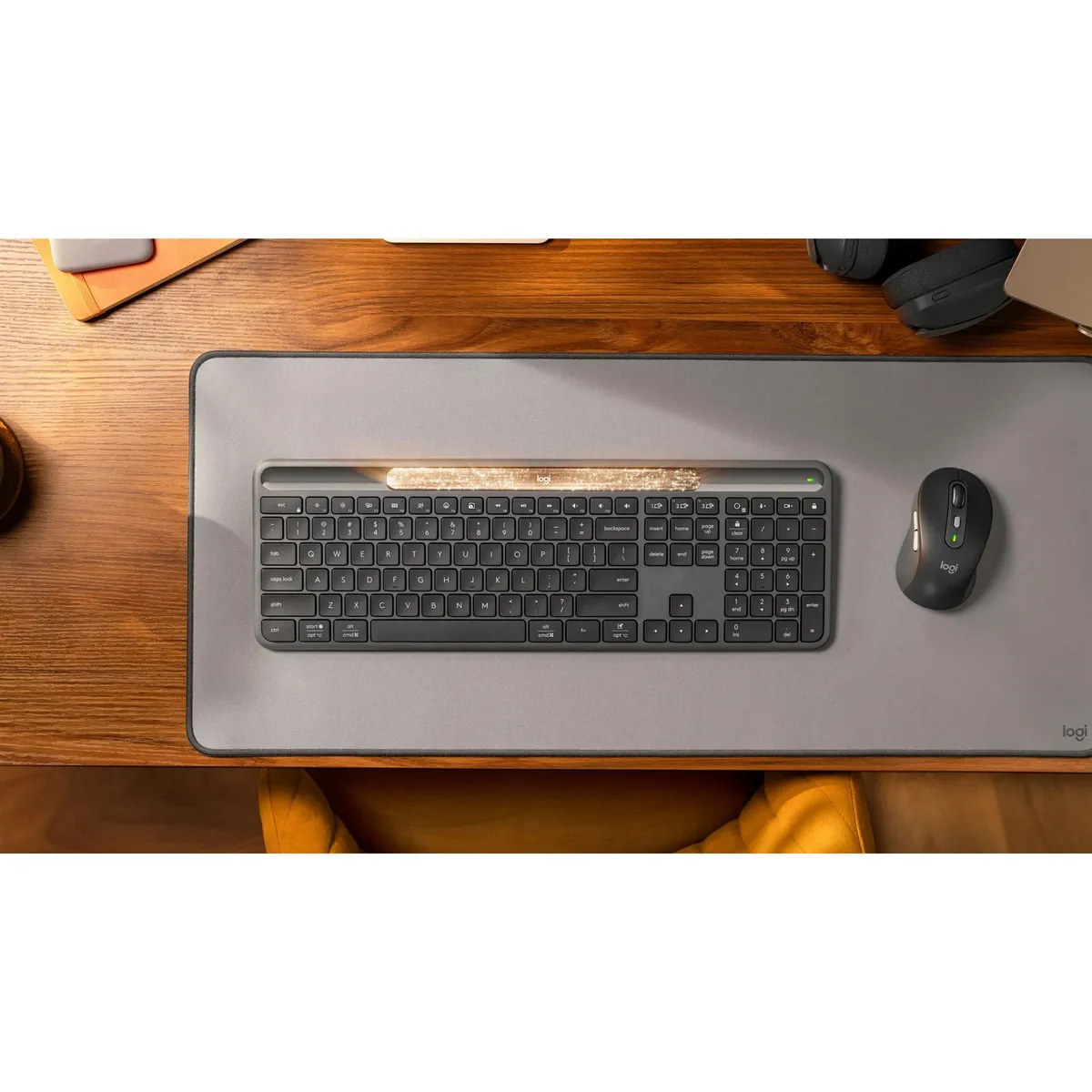 Клавiатура бездротова Logitech Slim Solar+ for Business Graphite (920-013779) - мініатюра 8