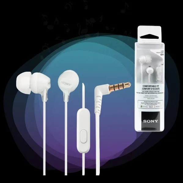 Гарнітура Sony MDR-EX15AP White - мініатюра 5