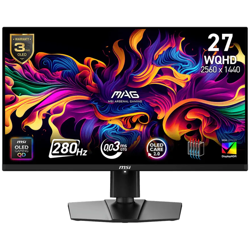 Монітор MSI 26.5" MAG 271QP QD-OLED X28 Black 280Hz - зображення 1