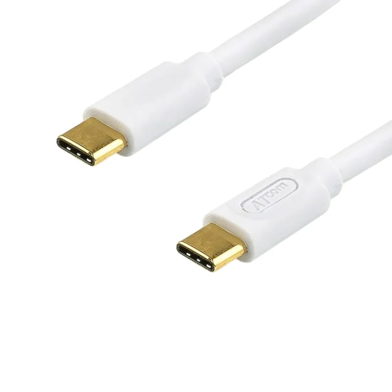 Кабель Atcom USB Type-C - USB Type-C (M/M), 60 W, 3 А, 0.8 м, White (AT-C08)