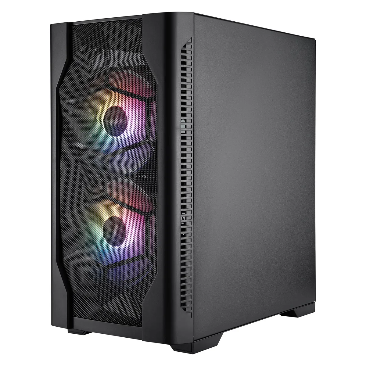 Корпус 1stPlayer D4-M-BK-2F1P-1F1 Black - мініатюра 8