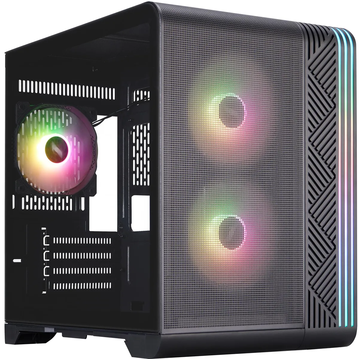 Корпус 1stPlayer VT5-BK-3F7 Black - зображення 1