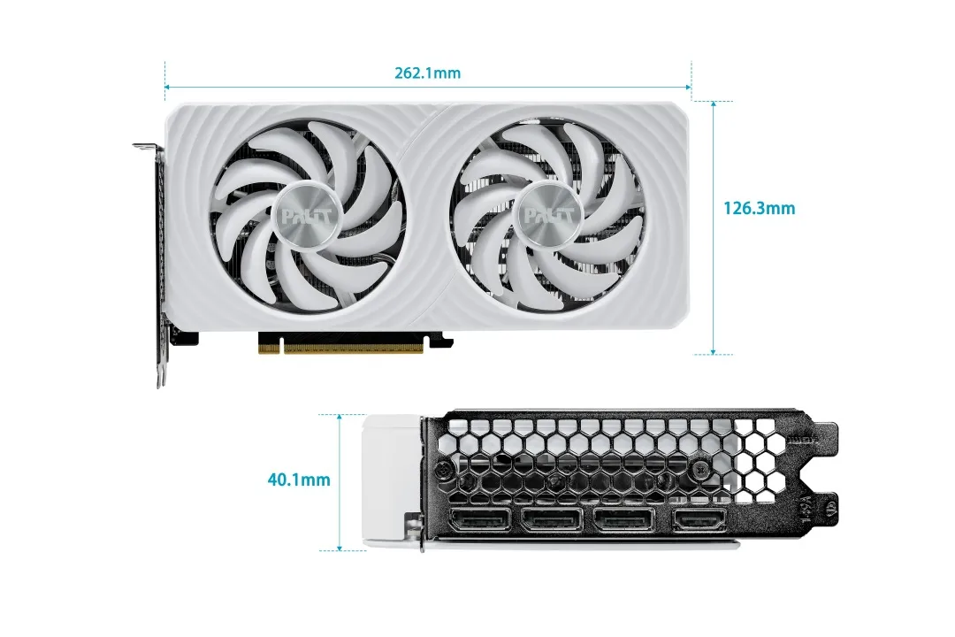 Відеокарта GF RTX 5060 Ti  8GB GDDR7 White OC Palit (NE7506TU19P1-GB2062M) - мініатюра 2
