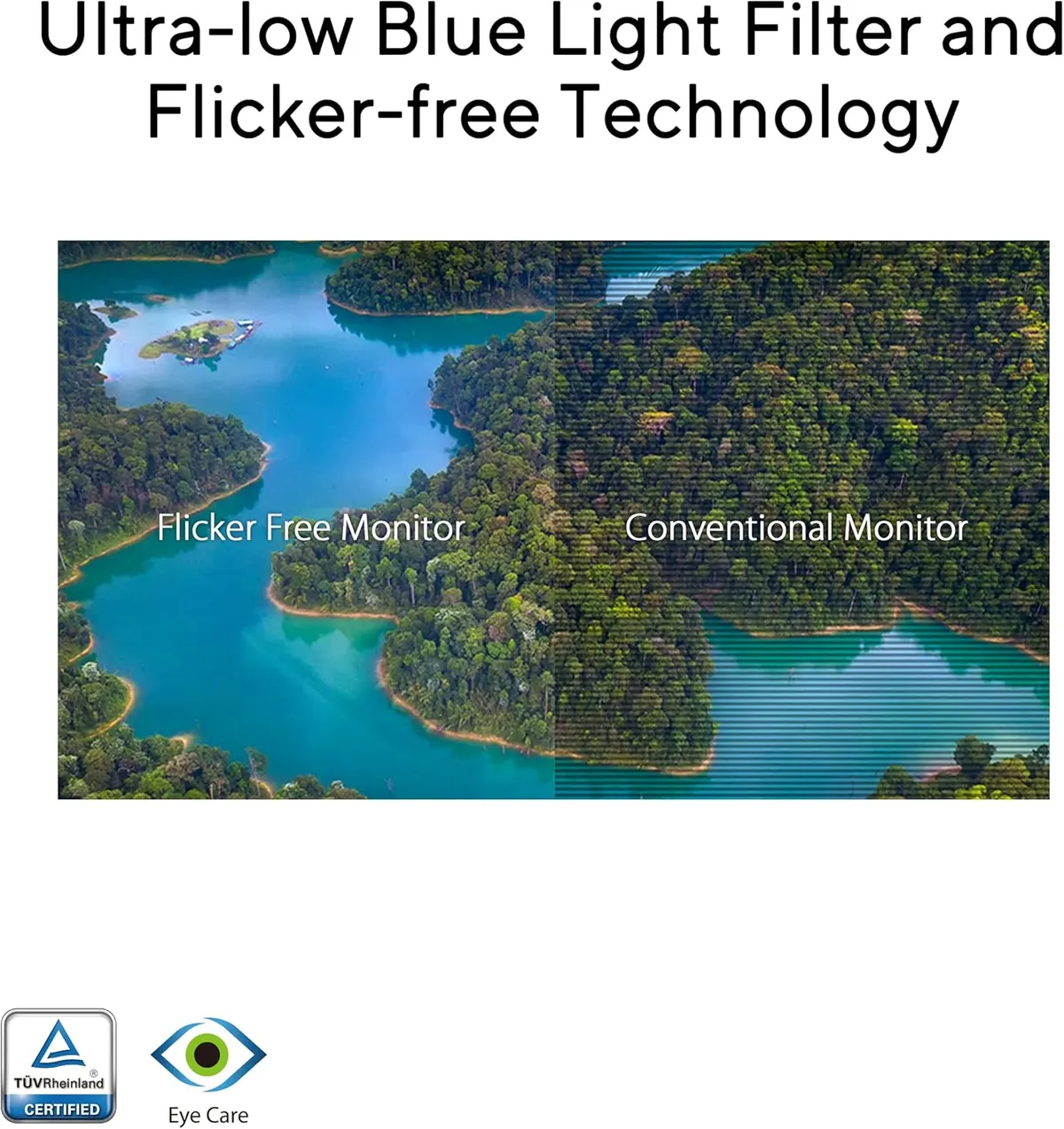 Монітор Asus 21.45" VP227HF (90LM0880-B01O71) VA Black 100Hz - мініатюра 4