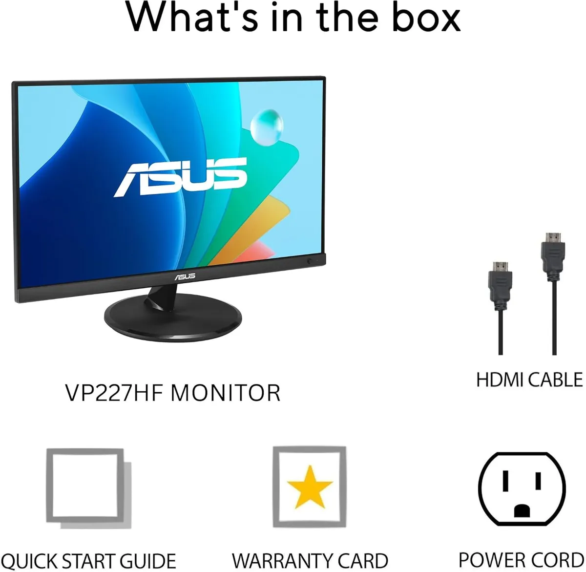 Монітор Asus 21.45" VP227HF (90LM0880-B01O71) VA Black 100Hz - мініатюра 8