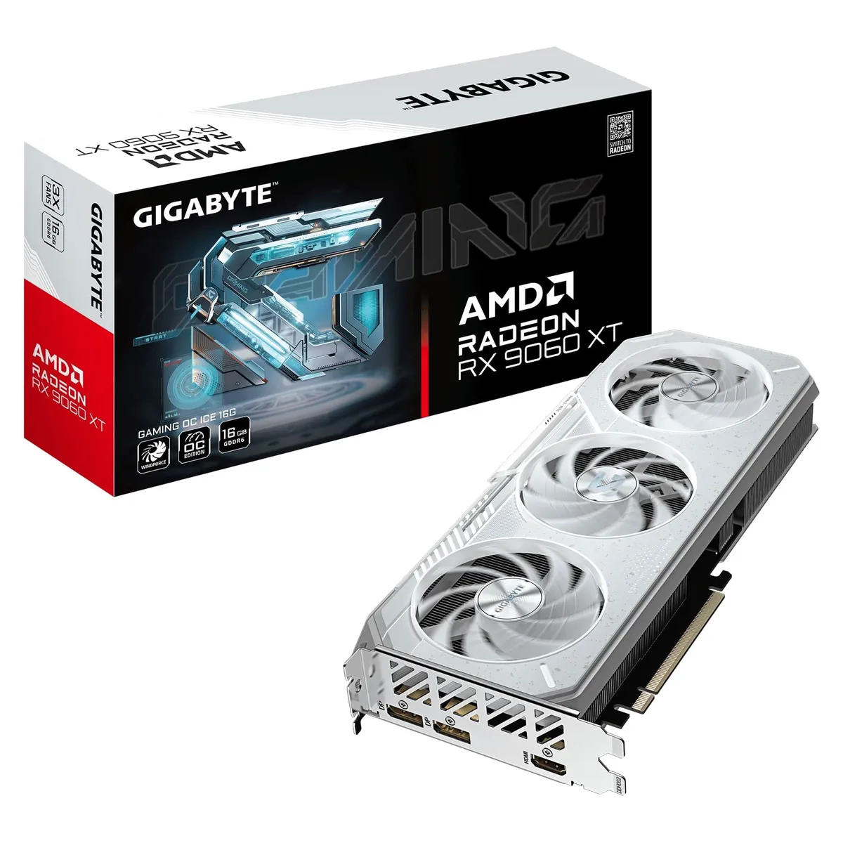Відеокарта AMD Radeon RX 9060 XT 16GB GDDR6 Gaming OC Ice Gigabyte (GV-R906XGAMINGOCICE-16GD) - мініатюра 12