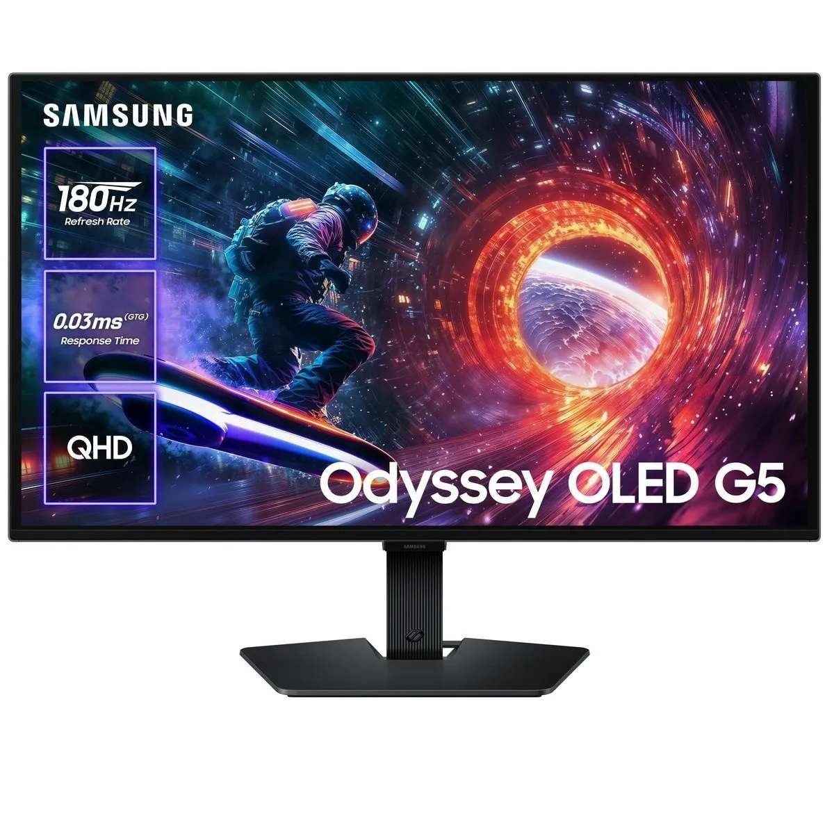 Монiтор Samsung 27" Odyssey G5 (LS27FG502SIXUA) OLED Black 180Hz - зображення 1