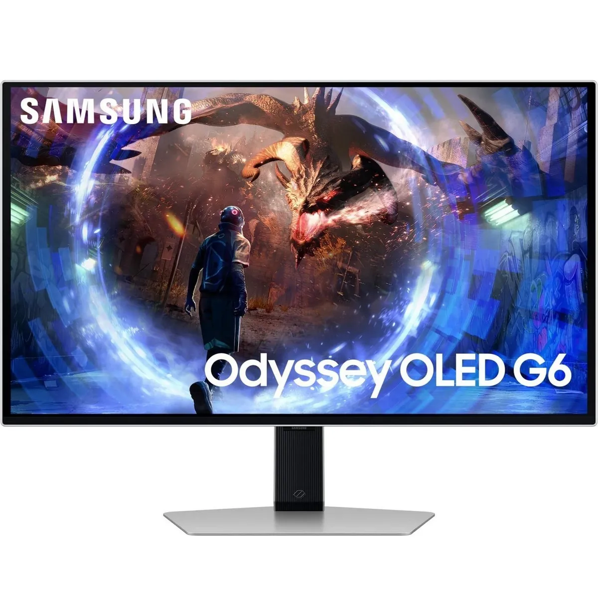 Монiтор Samsung 27" Odyssey G6 (LS27FG602SIXUA) OLED Silver 500Hz - зображення 1
