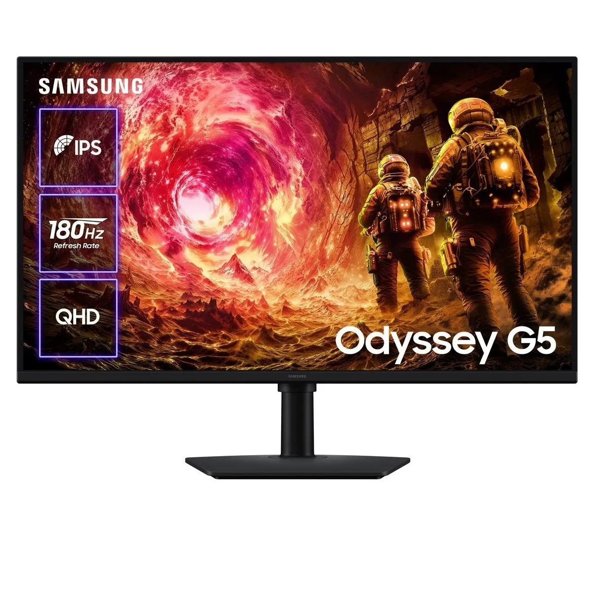 Монiтор Samsung 32" Odyssey G5 (LS32FG502EIXUA) IPS Black 180Hz - зображення 1