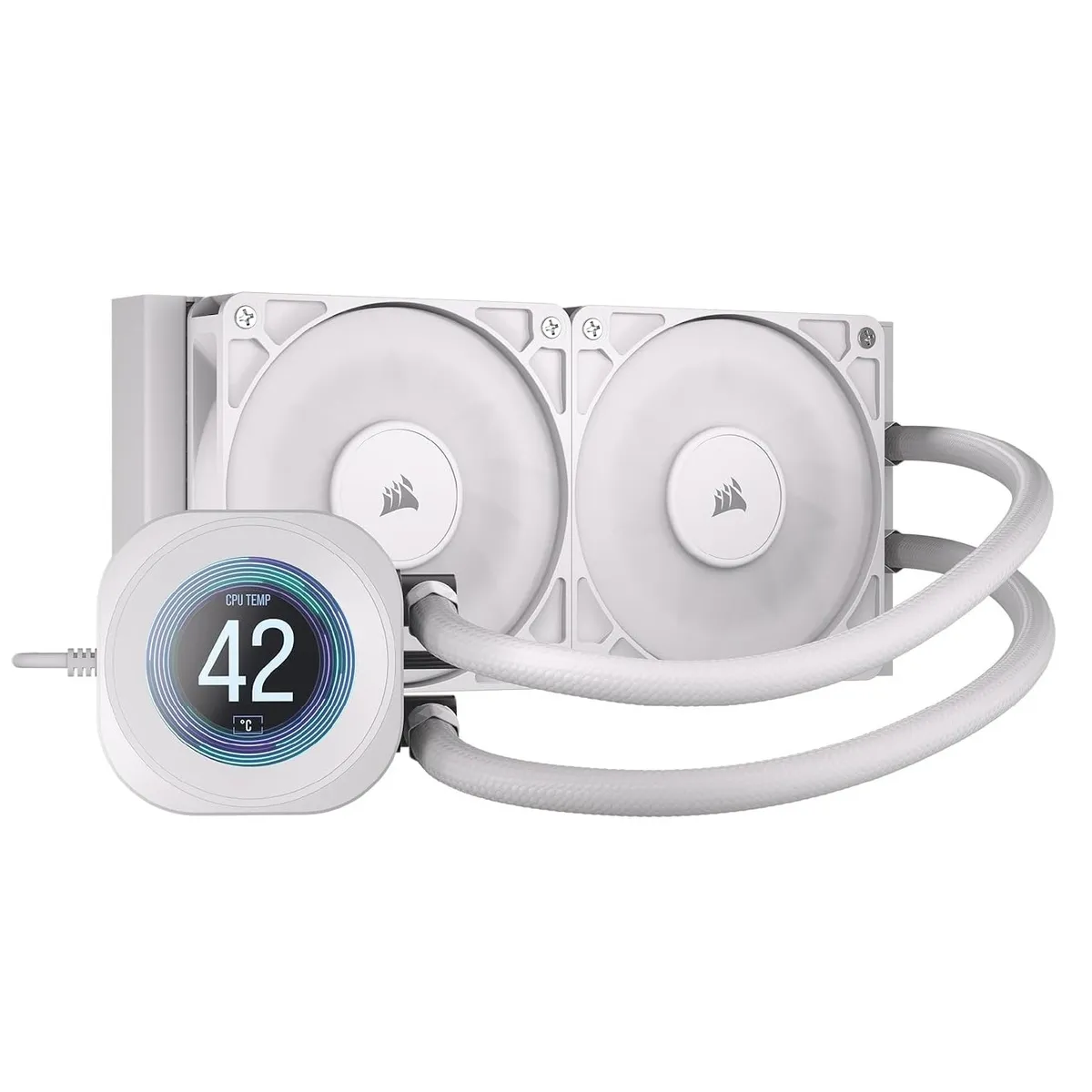 Система водяного охолодження Corsair Nautilus 240 RS LCD White (CW-9061032-WW) - зображення 1