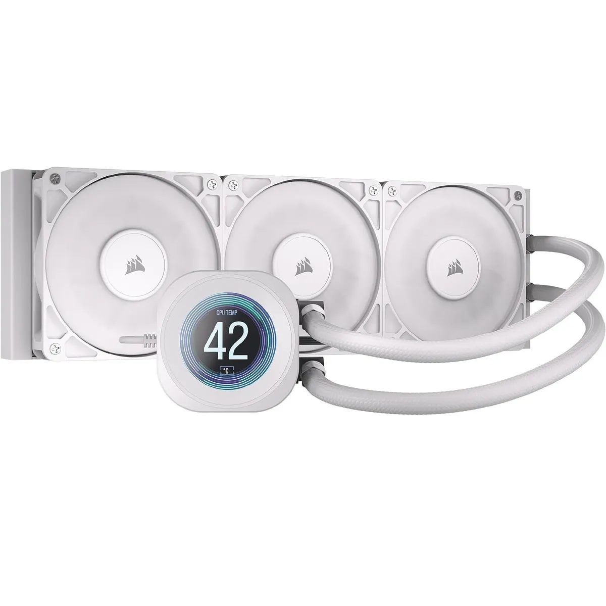 Система водяного охолодження Corsair Nautilus 360 RS LCD White (CW-9061034-WW) - зображення 1