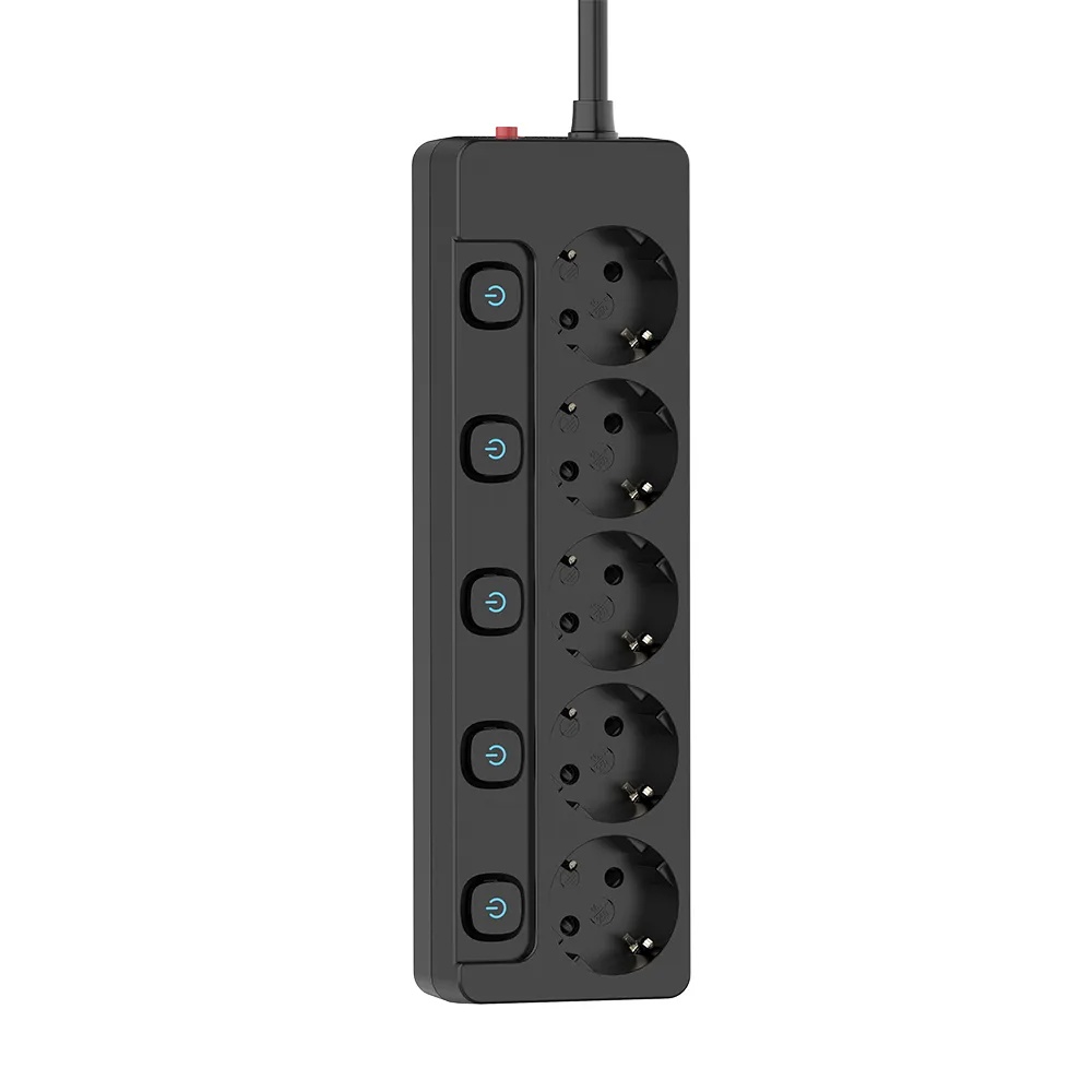 Фільтр живлення СolorWay (CW-PSEA52SBK) 5 розеток, 2м, Black - мініатюра 4