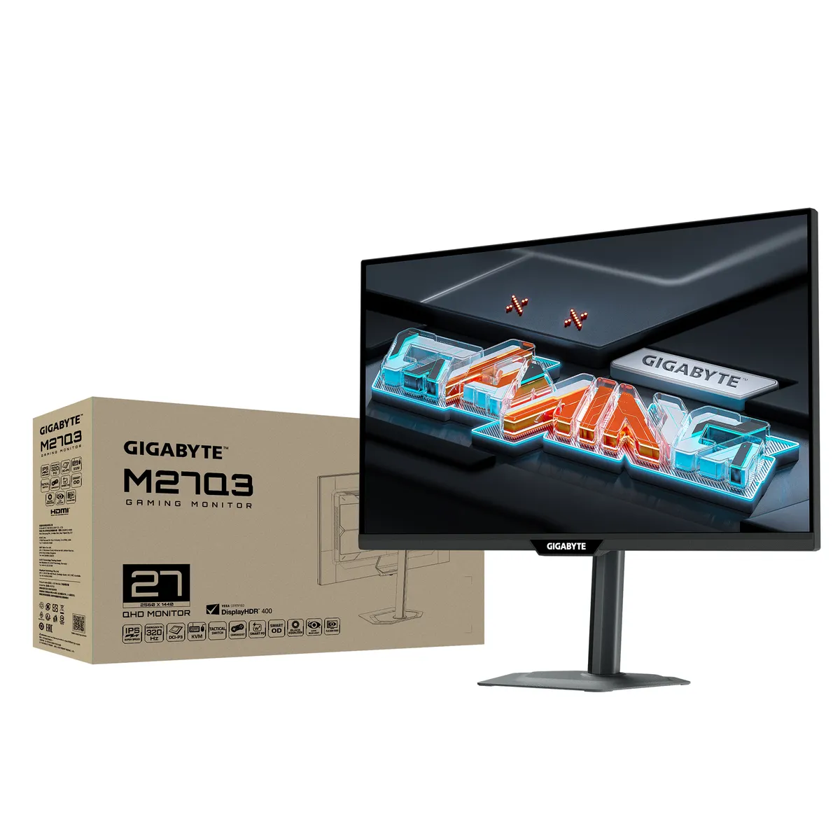 Монітор Gigabyte 27" M27Q3 IPS Black 300Hz - мініатюра 2