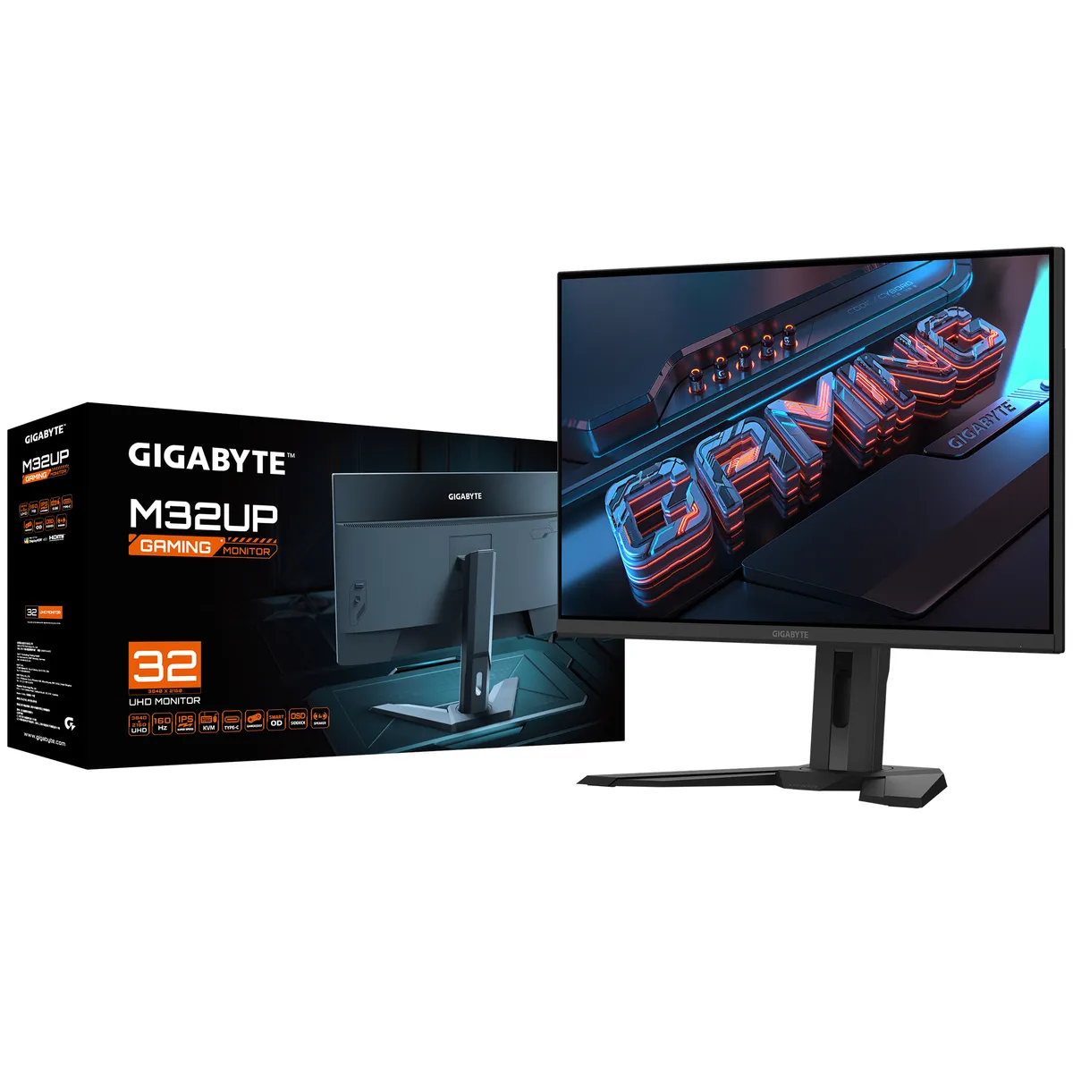 Монітор Gigabyte 31.5" M32UP IPS Black 160Hz - мініатюра 2