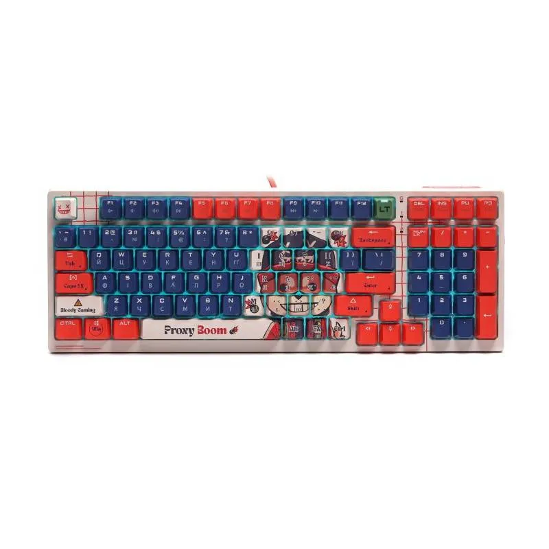 Клавіатура Bloody AT98 RGB Proxy Boom White/Red - зображення 1