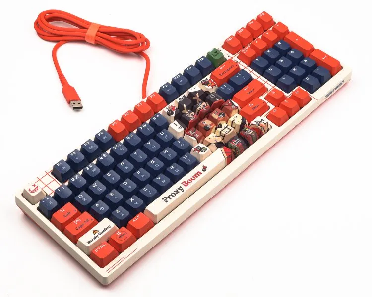 Клавіатура Bloody AT98 RGB Proxy Boom White/Red - мініатюра 2