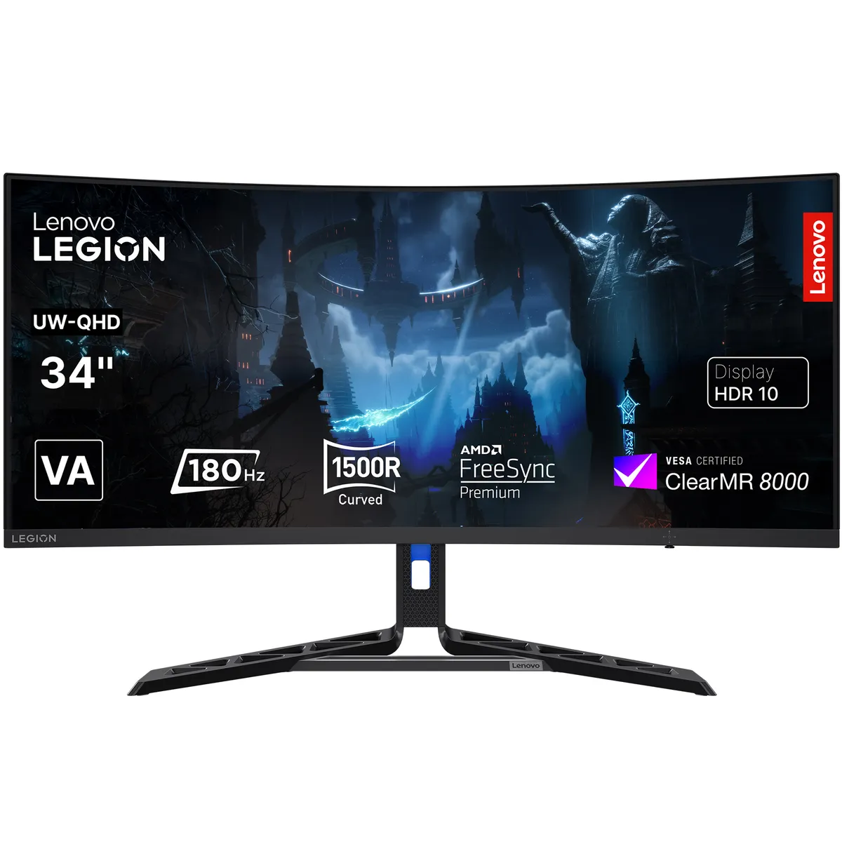 Монітор Lenovo 34" Legion R34w-30 (67C7GACBUA) VA Black Curved 180Hz - зображення 1