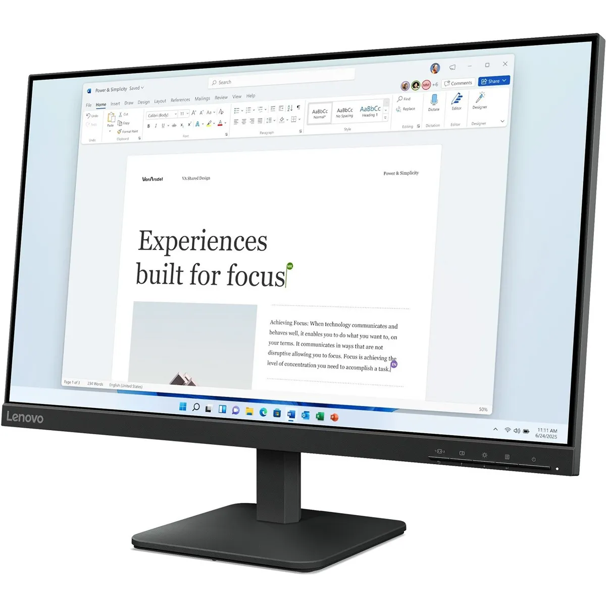 Монітор Lenovo 23.8" Lenovo L24-4e (68C2KAC1UA) IPS Black 100Hz - мініатюра 8