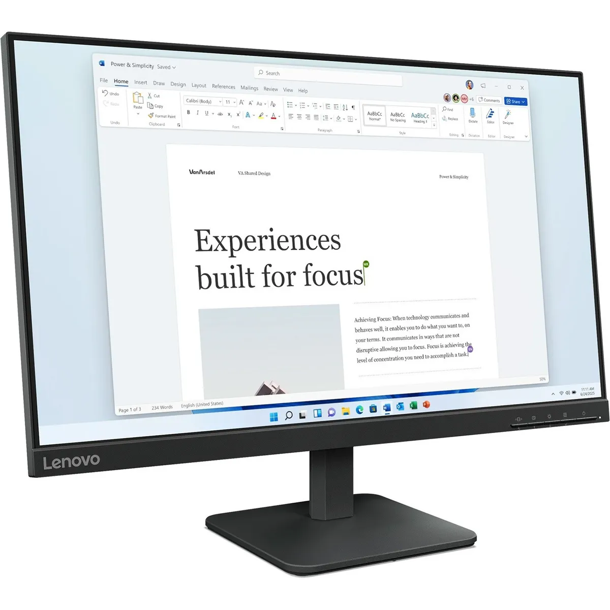 Монітор Lenovo 23.8" Lenovo L24-4e (68C2KAC1UA) IPS Black 100Hz - мініатюра 9